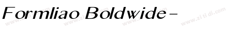 Formliao Boldwide字体转换